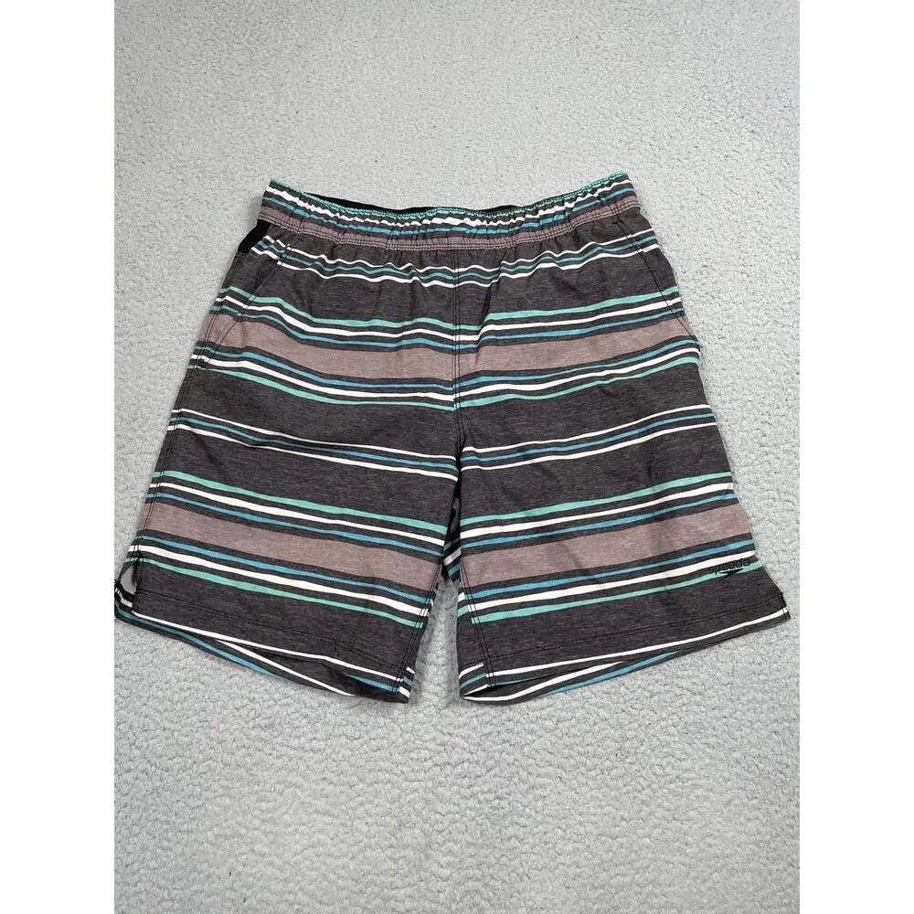 Speedo Mens Size S Striped Swim Trunks